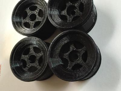 Tamiya F104 TRF101/102 Rims for Rubber tires, Foam tires, and rims for 3d printed tires