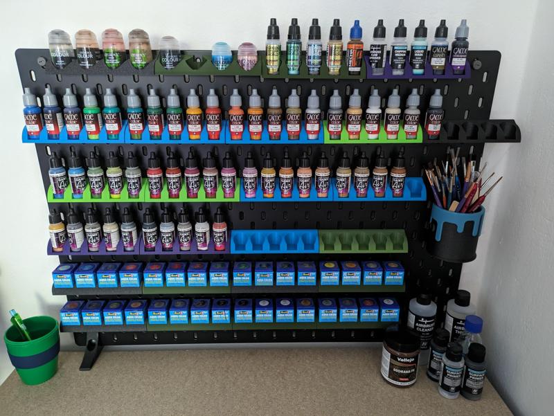 IKEA SKADIS paint holder - 17ml Vallejo, Army Painter, Green Stuff World, 17ml dripper bottle