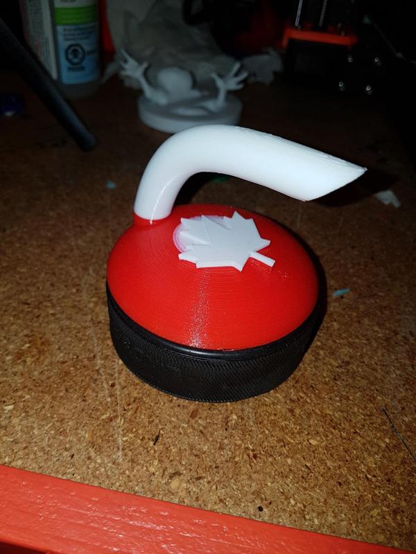 Mini Curling Rock Handle