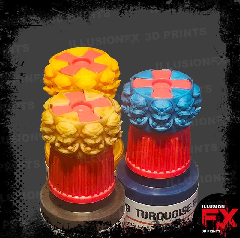 ORK HEAD - AK INTERACTIVE QUICK GEN COLOUR COLOR TRANSLUCENT BOTTLE SWATCH RING CAP - 18ML