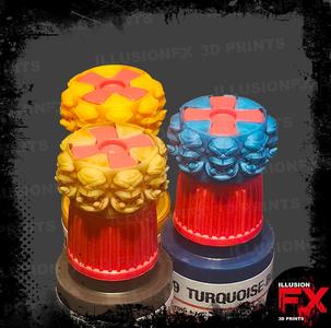 ORK HEAD - AK INTERACTIVE QUICK GEN COLOUR COLOR TRANSLUCENT BOTTLE SWATCH RING CAP - 18ML