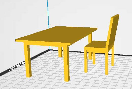 table and chair