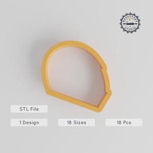 Helmet Shape Cutter, 18-Piece Set for Cookies, Fondant & Clay, Sizes 0.75"-5", Safety Headgear Design