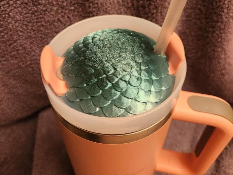 40oz travel tumbler topper (dragon scale)