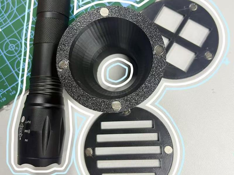 Photography flashlight magnetic slides