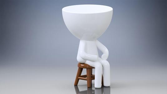 Robert Pot sitting on a bench
