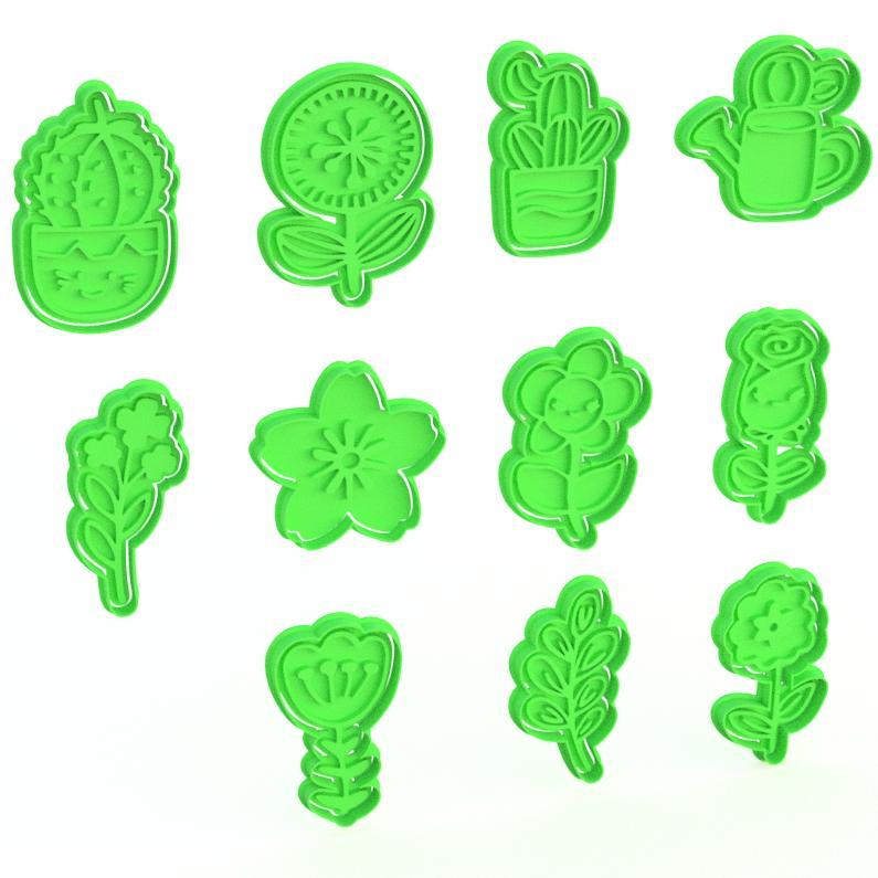 Flower Cookie Cutters set of 11