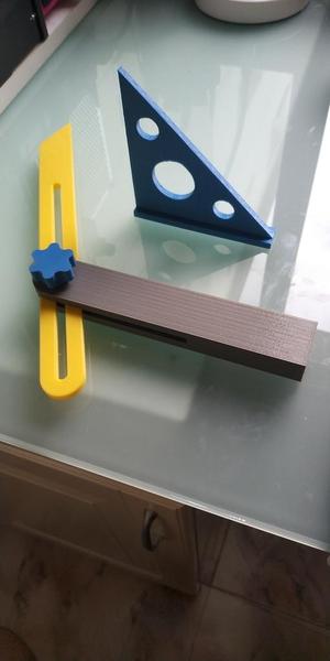 Falsa escuadra y pequeña escuadra, protractor and squad