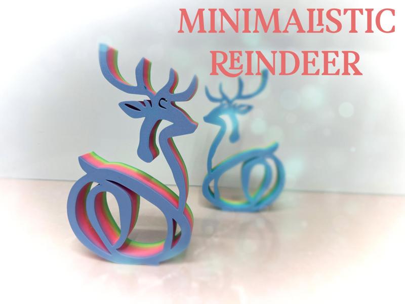 Minimalistic reindeer decoration
