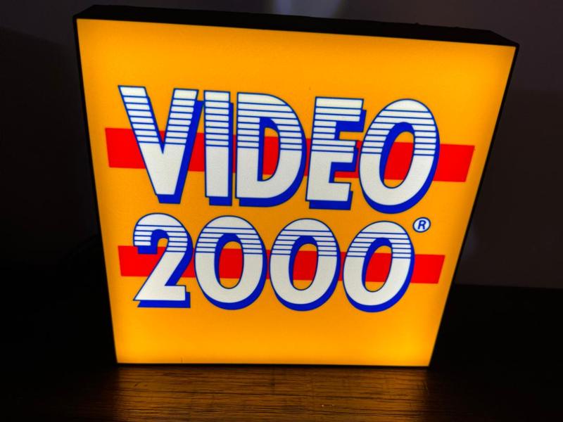 Video 2000 - Vintage Video Rental Store Chain Logo