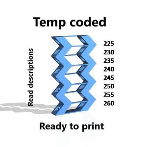 Temp tower ZIG-ZAG PETG, ABS from 225 to 260
