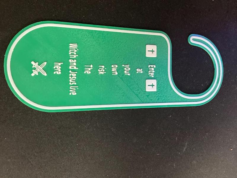 door sign God's Witch