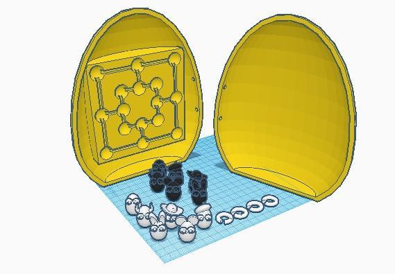 Six " EggMan's " Morris Game #TinkercadEaster