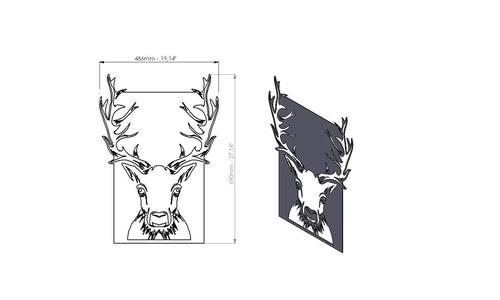 Deer  metal Art Dxf and step file