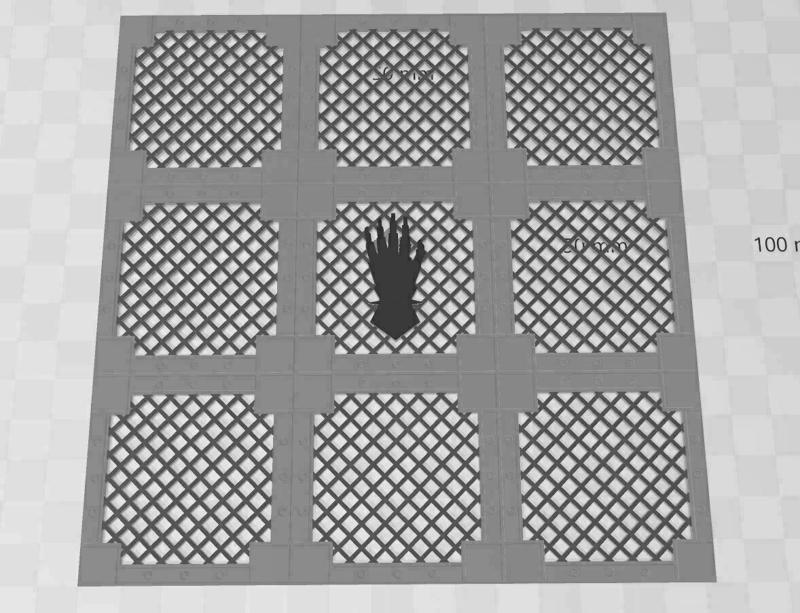 Iron Hands Grate Floor Tile