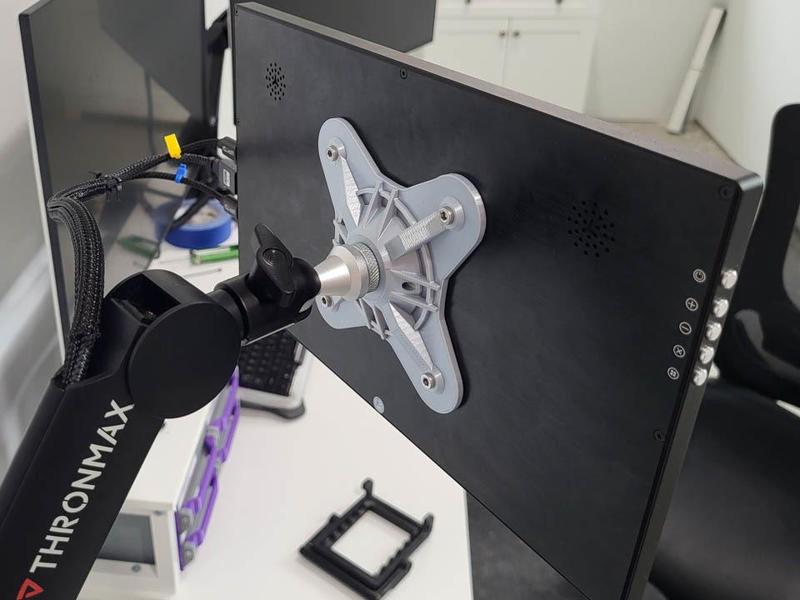 VESA 75mm to 3/8-16 Microphone Boom Arm Adapter