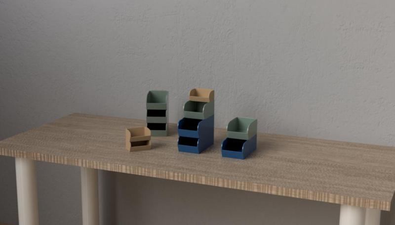 3D-printed modular storage containers
