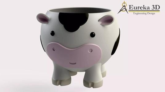Cow flowerpot