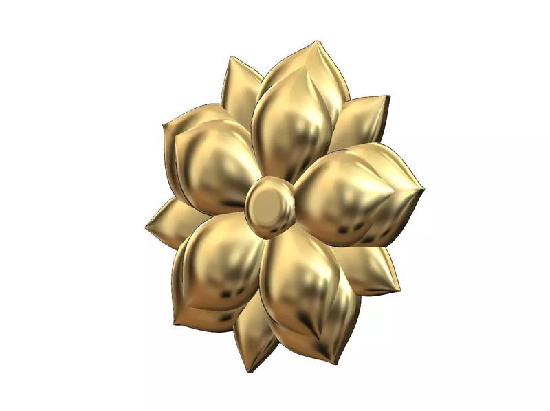 Oriental flower relief