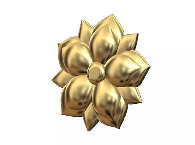 Oriental flower relief