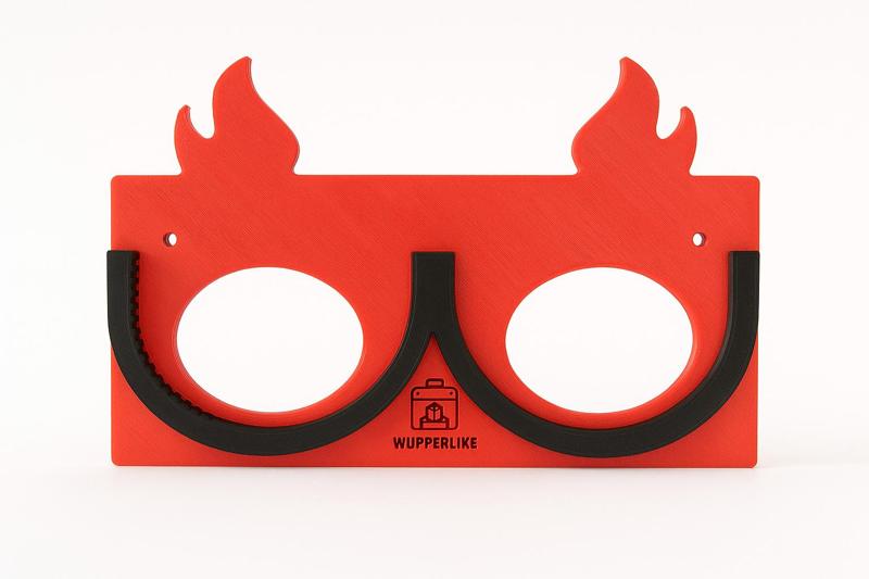 Gas cap holder for 2 caps