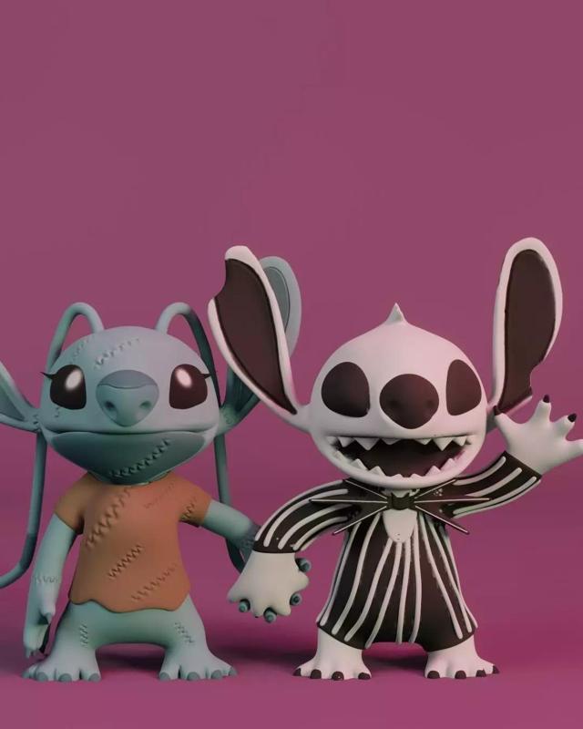 Stitch and Angel halloween