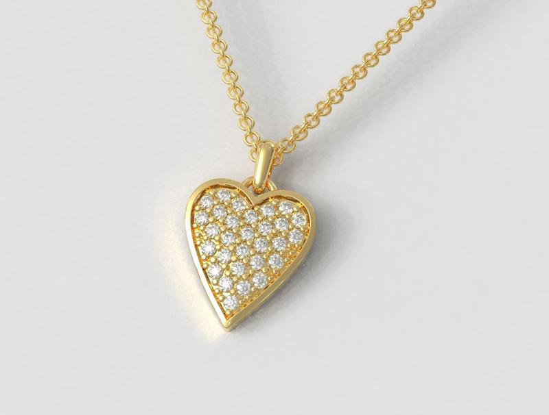 Heart Pave Pendant