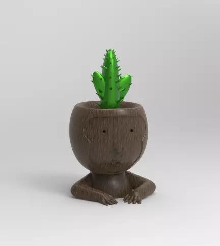 MONKEY FLOWERPOT SUPPORTED