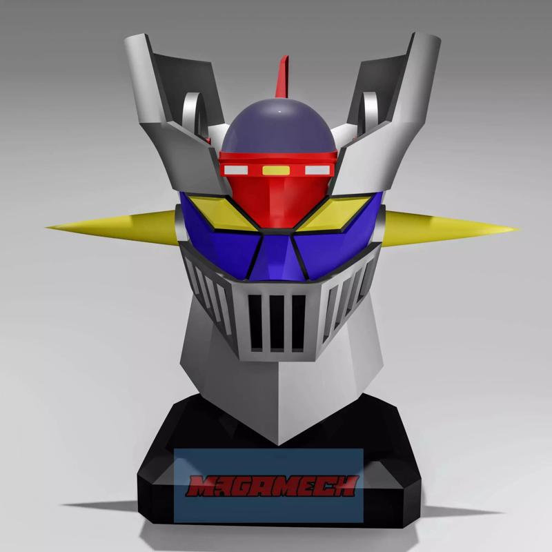 MAZINGER Z 1972 with PLANE ANIME HEAD MODEL FOR DISPLAY