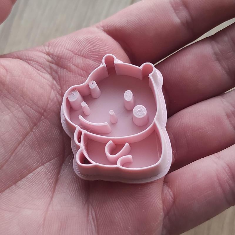polymer clay cutter #68 (cute rhino)