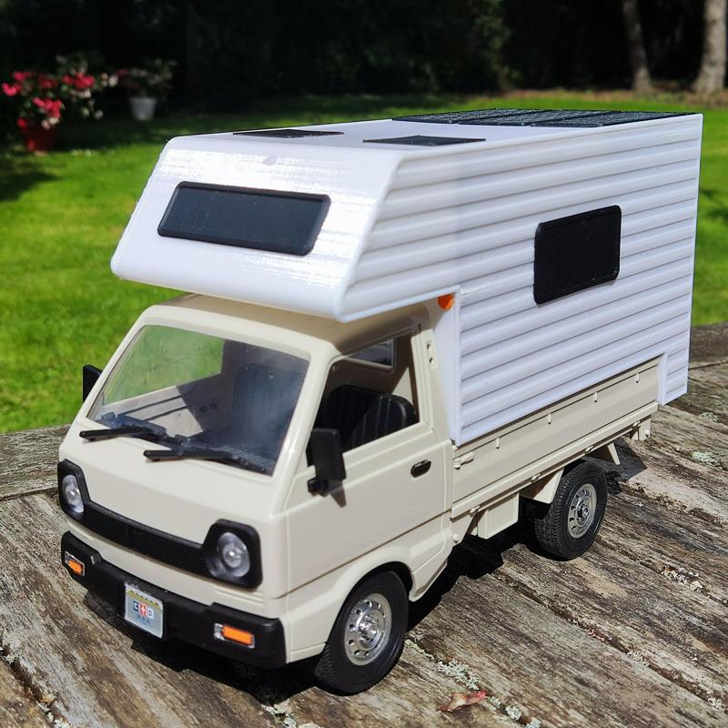 Keitruck D12 WPL 1/16 mini truck camper conversion