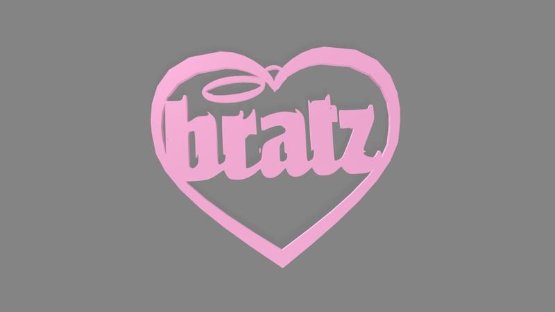bratz earring heart 3D print model