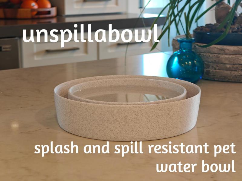 Unspillabowl - Splash/Spill resistant water bowl