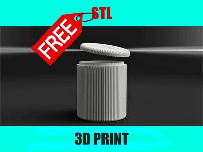 SnapLid Storage Jar 3D Model | 200x176mm Container | STL File