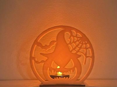 Halloween Jack O Lantern Tea Light Candle Holder 