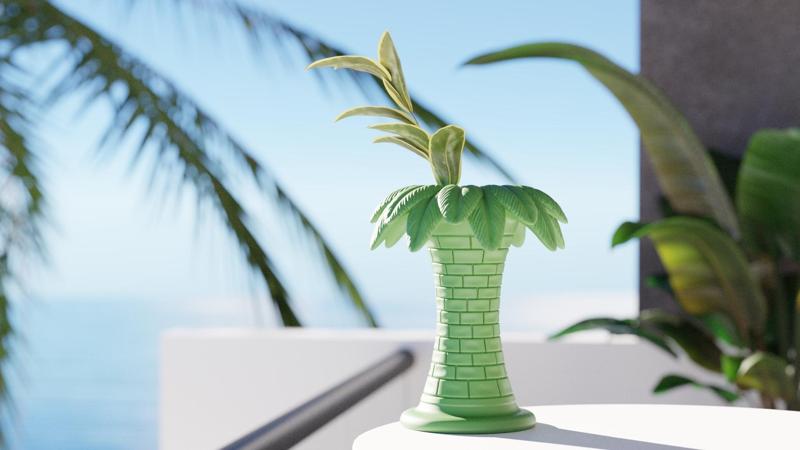 Tropical Palm Tree Vase – Unique Exotic Home Decor