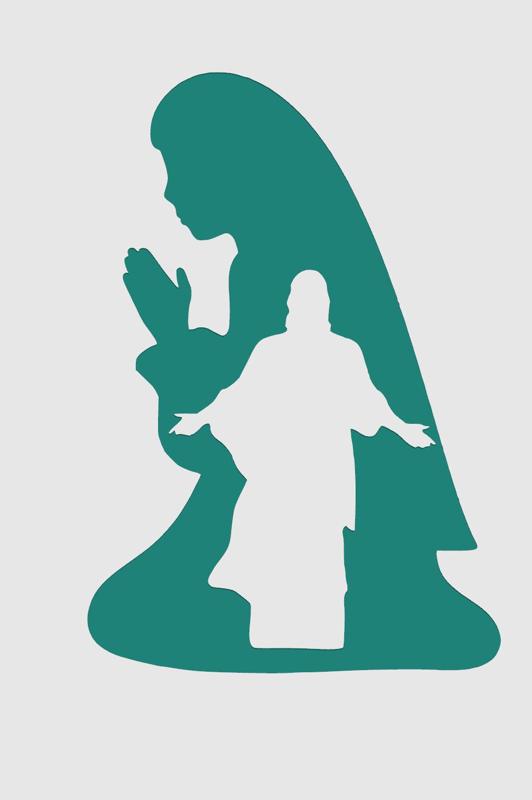 Praying Mary with Jesus Cutout STL File