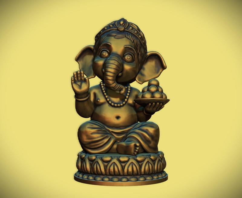 Cute Baby Ganesha statue