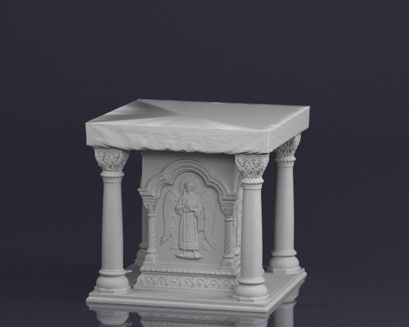 001575 Raw 3D scan of a church altar