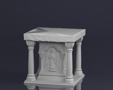 001575 Raw 3D scan of a church altar