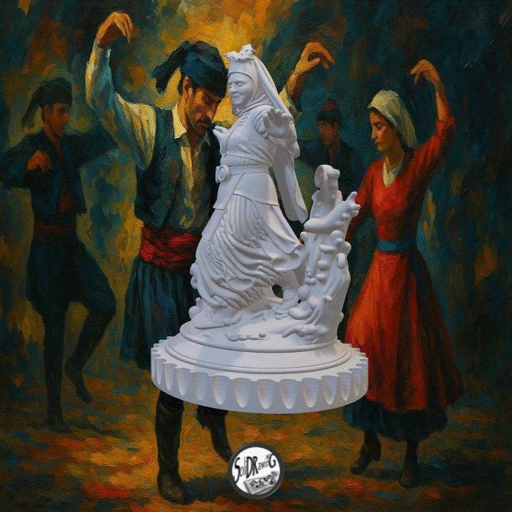 Zeybek Dancing Lady - SoliDRawinGs SG023