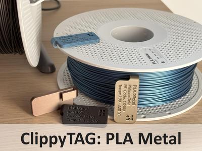 ClippyTAG: Filament Clip - Spool Tag – PLA Metal