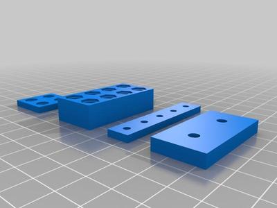 Parametric mounting plates with holes and recesses