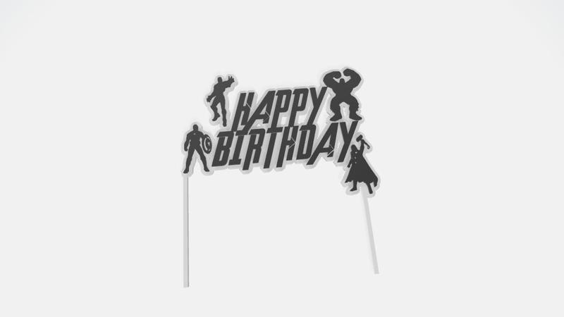 AVENGERS HAPPY BIRTHDAY CAKE TOPPER