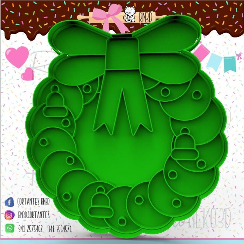 HUGE CHRISTMAS WREATH 20 CM cookie cutter - CHRISTMAS WREATH - CHRISTMAS WREATH 20 CM cookie cutter