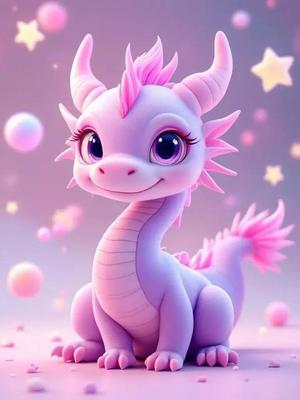 dorable Baby Dragon in a Fantasy Dreamland