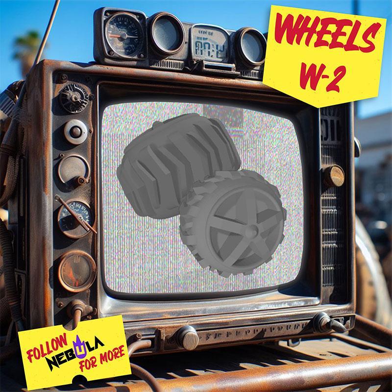 1/64 Gaslands wheels W1 for model car - 3D STL files