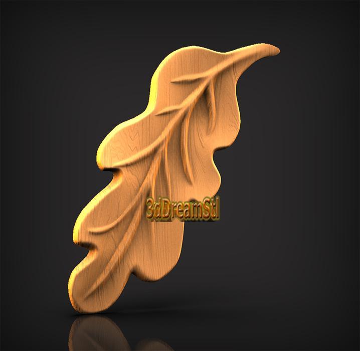 Oak Leaf STL model, CNC router engraver, artcam, aspire, cnc files, wood, art, wall decor, CNC
