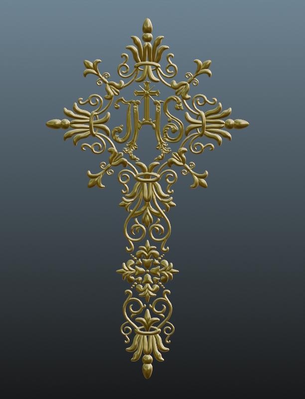 Cross Decoration baroque style