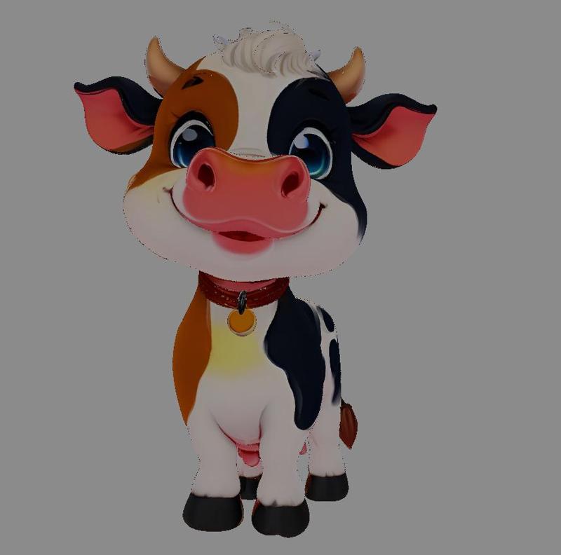 ADORABLE COW 3D MODEL 🐄 - Quick & Solid Print for 2.0 mm Nozzle (15 cm Tall)